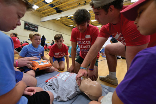 Raising awareness of sudden cardiac arrest by conducting heart screenings and CPR and automated external defibrillator training throughout the region.