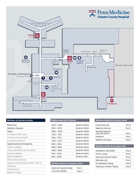 Maps and Wayfinding – Chester County Hospital - Penn Medicine